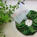 Green & Gold Leaf Masks and Scrunchies 
